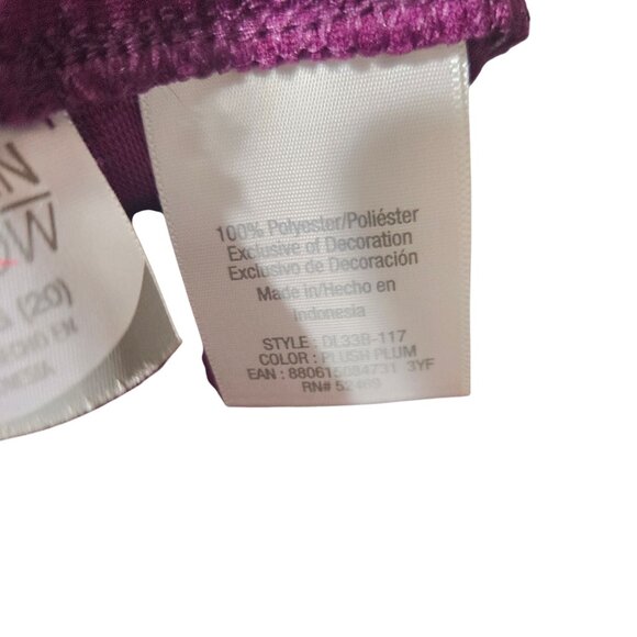 Danskin Now XXL Womens Athletic Pants Purple W/ Pink White Side Stripes 100% Pol - Picture 6 of 6